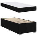 Sengestel med madras Sort 90 x 190 cm Stof