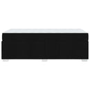 Sengestel med madras Sort 90 x 200 cm Stof