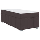 Sengestel med madras Mørk Brun 90 x 200 cm Stof