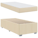 Sengestel med madras Creme 100 x 200 cm Stof