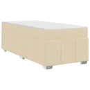 Sengestel med madras Creme 100 x 200 cm Stof