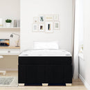 Sengestel med madras Sort 120 x 200 cm Stof