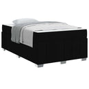 Sengestel med madras Sort 120 x 200 cm Stof