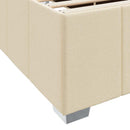 Sengestel med madras Creme 120 x 200 cm Stof