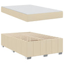 Sengestel med madras Creme 120 x 200 cm Stof