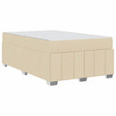 Sengestel med madras Creme 120 x 200 cm Stof