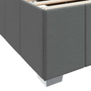 Sengestel med madras Mørkegrå 140 x 200 cm Stof