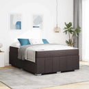 Sengestel med madras Mørk Brun 140 x 200 cm Stof