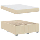 Sengestel med madras Creme 140 x 200 cm Stof