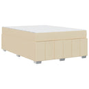 Sengestel med madras Creme 140 x 200 cm Stof