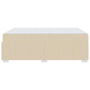 Sengestel med madras Creme 140 x 200 cm Stof