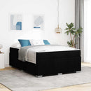 Sengestel med madras Sort 160 x 200 cm Stof