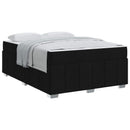 Sengestel med madras Sort 160 x 200 cm Stof