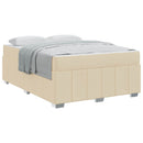 Sengestel med madras Creme 160 x 200 cm Stof