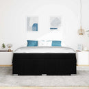Sengestel med madras Sort 180 x 200 cm Stof