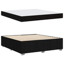 Sengestel med madras Sort 180 x 200 cm Stof