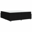 Sengestel med madras Sort 200 x 200 cm Stof