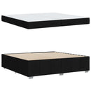 Sengestel med madras Sort 200 x 200 cm Stof