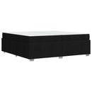 Sengestel med madras Sort 200 x 200 cm Stof