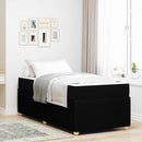 Sengestel med madras Sort 80 x 200 cm Stof