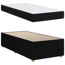 Sengestel med madras Sort 80 x 200 cm Stof