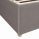 Sengestel med madras Gråbrun 80 x 200 cm Stof