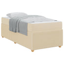 Sengestel med madras Creme 80 x 200 cm Stof
