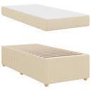 Sengestel med madras Creme 80 x 200 cm Stof