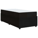 Sengestel med madras Sort 80 x 200 cm Stof