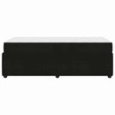 Sengestel med madras Sort 80 x 200 cm Stof