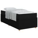 Sengestel med madras Sort 90 x 190 cm Stof
