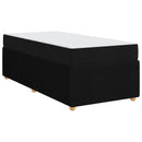 Sengestel med madras Sort 90 x 190 cm Stof
