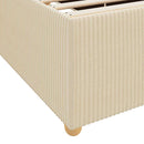 Sengestel med madras Creme 90 x 190 cm Stof