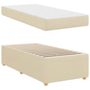 Sengestel med madras Creme 90 x 190 cm Stof