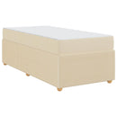 Sengestel med madras Creme 90 x 190 cm Stof