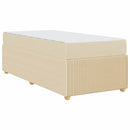 Sengestel med madras Creme 90 x 190 cm Stof