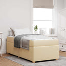 Sengestel med madras Creme 90 x 200 cm Stof