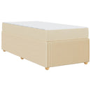 Sengestel med madras Creme 90 x 200 cm Stof