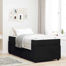 Sengestel med madras Sort 90 x 200 cm Stof
