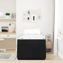 Sengestel med madras Sort 90 x 200 cm Stof