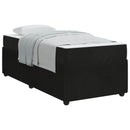 Sengestel med madras Sort 90 x 200 cm Stof