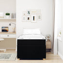 Sengestel med madras Sort 100 x 200 cm Stof