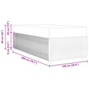 Sengestel med madras Sort 100 x 200 cm Stof