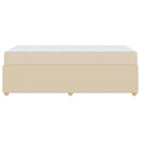 Sengestel med madras Creme 100 x 200 cm Stof