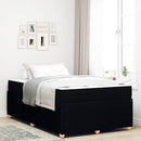 Sengestel med madras Sort 120 x 190 cm Stof
