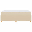 Sengestel med madras Creme 120 x 190 cm Stof