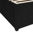 Sengestel med madras Sort 120 x 190 cm Stof