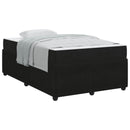 Sengestel med madras Sort 120 x 190 cm Stof