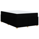 Sengestel med madras Sort 120 x 200 cm Stof
