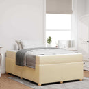 Sengestel med madras Creme 120 x 200 cm Stof